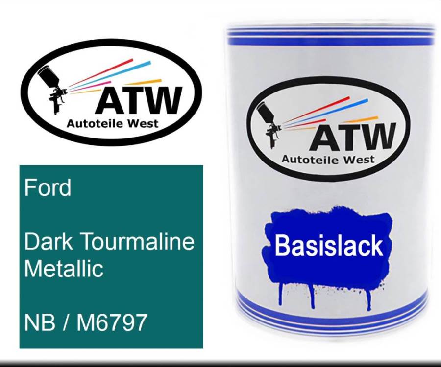 Ford, Dark Tourmaline Metallic, NB / M6797: 500ml Lackdose, von ATW Autoteile West.